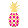 Pineapple Pattern Gold Plaid Summer Exotic