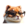 Brillentragende Katze