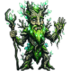 Illustration des grünen Baumgeistes