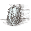 Skizzenhafte Drahtseillaterne