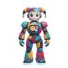 Patchwork Gear Jester Robot
