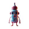 Blue Bottle Buddy Alien