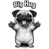 Tiermotiv Hund Mops