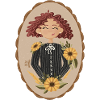 Sunflower Love Oval Portrait