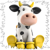 Cow with Yellow Boots Cartoon