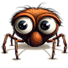 Spider with giant eyes cartoon
