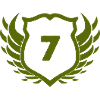 Sieben-Wappen mit Flügeln Emblem