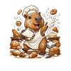 Kitchen Capybara Baking Magic