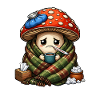 Cuddly mushroom in the sick day