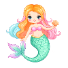 Comic Mermaid with Shell – Magical Design
