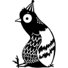 Linienvogel mit Partyhut