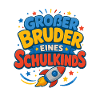 Großer Bruder eines Schulkindes Rakete