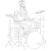 James A. plays drums