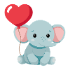 Petit éléphant mignon