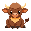 Cute baby buffalo