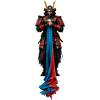 Red Blue Samurai Warrior Cloak