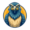 Falcon Kawaii Maskottchen-Cartoon-Clipart-Logo
