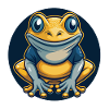 Frosch-Kawaii-Maskottchen Cartoon-Charakter-Clipart-Logo