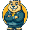 Logo clipart de la mascotte Gopher Kawaii