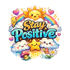 Stay Positive Rainbow Kawaii