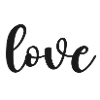 Love lettering in calligraphy Love