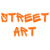 Orange Graffiti Street Art