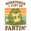 Funny frog fart motif