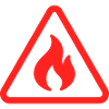 Flammable Warning Solid Icon Fire Hot