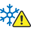 Kältewetterwarnung Solid-Icon Frostsymbol