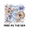 Aquarell Muscheln & Seesterne Küstenblüten Design