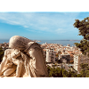 Classic sculpture over the city