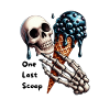 Totenkopf mit Blaubeer-Eis Gothic Motiv