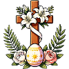 Floral Easter Cross