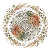 Lotus Mandala with Flower Wreath