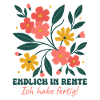 Endlich in Rente Abschied Wildblumen
