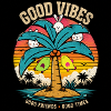 Gute Vibes Palmeninsel Freunde