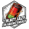 I save energy – comic saying