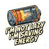I save energy – battery saying