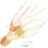 Retro Shuttlecock Line Art