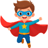 Comic Junge als Superheld – Heldenhaftes Design
