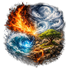 Elemental Storm Over the Tree
