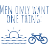 Blue Beach Bike Minimal Print