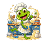 Küchenfrosch Chef: Pfannensplash