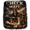 Check Mate Todeskönig am Schachbrett
