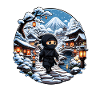 Ninja im Schneedorf