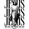 Jesus Walking Black & White Art