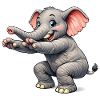 Elephant doing sports