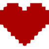 Red Heart Red Pixel Heart Gift