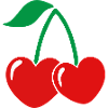 Cherry Pair in Red-Green Style