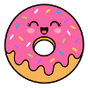 Kawaii Donut Smile Print
